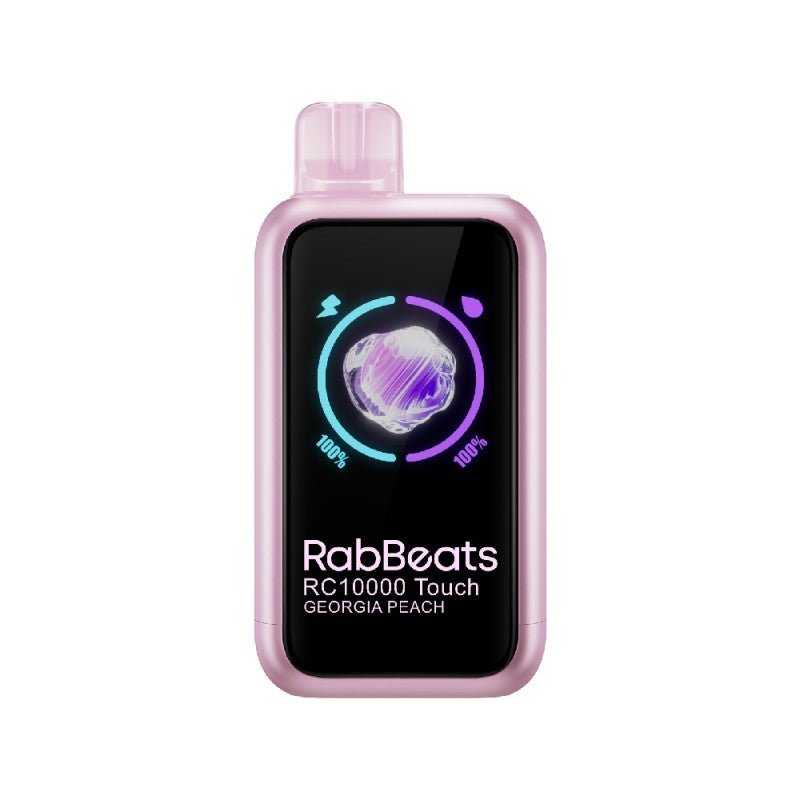 Georgia Peach RABBEATS RC10000 Touch Screen Vape — buy authentic RABBEATS 10K puff disposable vape at Online Vape Shop USA
