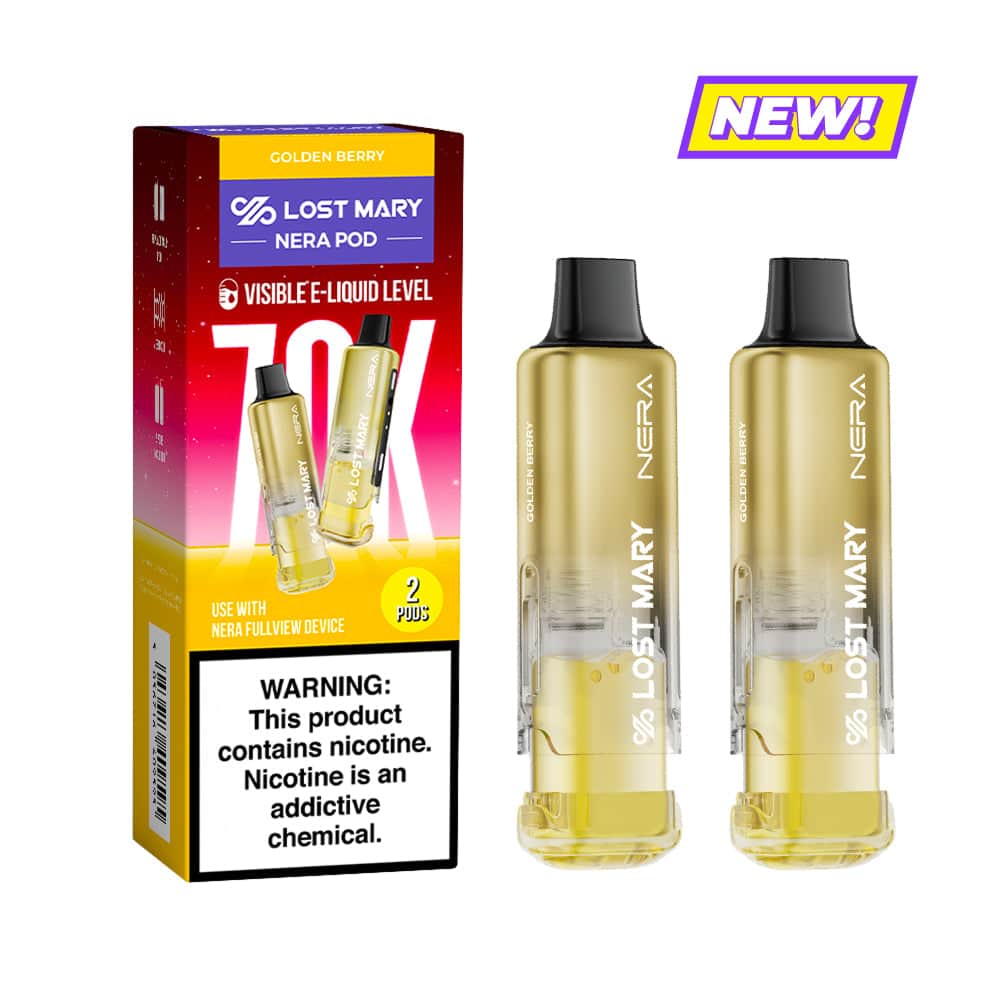 Golden Berry Lost Mary Nera Fullview 70K Pod — buy authentic Lost Mary 70K puff disposable vape at Online Vape Shop USA