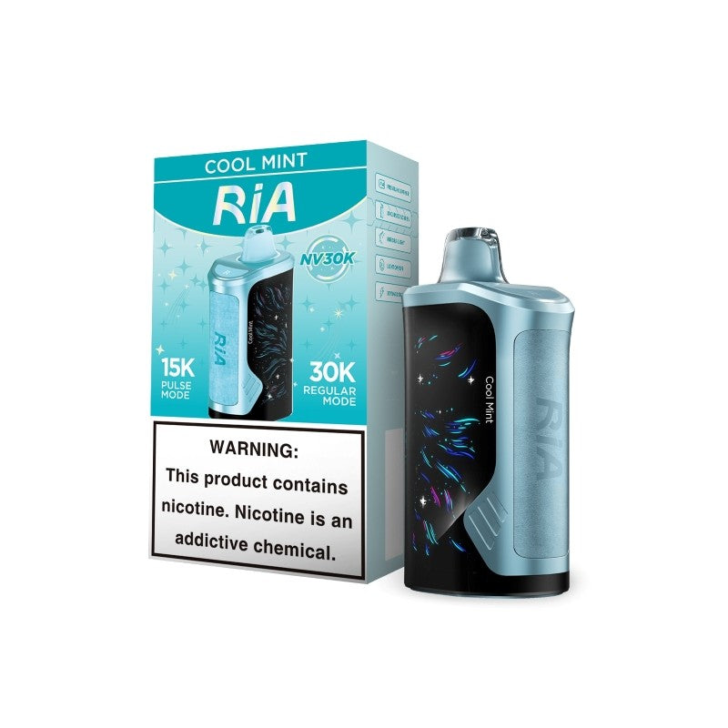 Cool Mint RIA NV30K — buy authentic EB Vape 30K puff disposable vape at Online Vape Shop USA