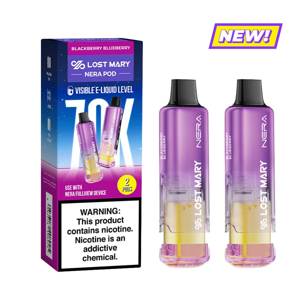 Blackberry Bluberry Lost Mary Nera Fullview 70K Pod — buy authentic Lost Mary 70K puff disposable vape at Online Vape Shop USA