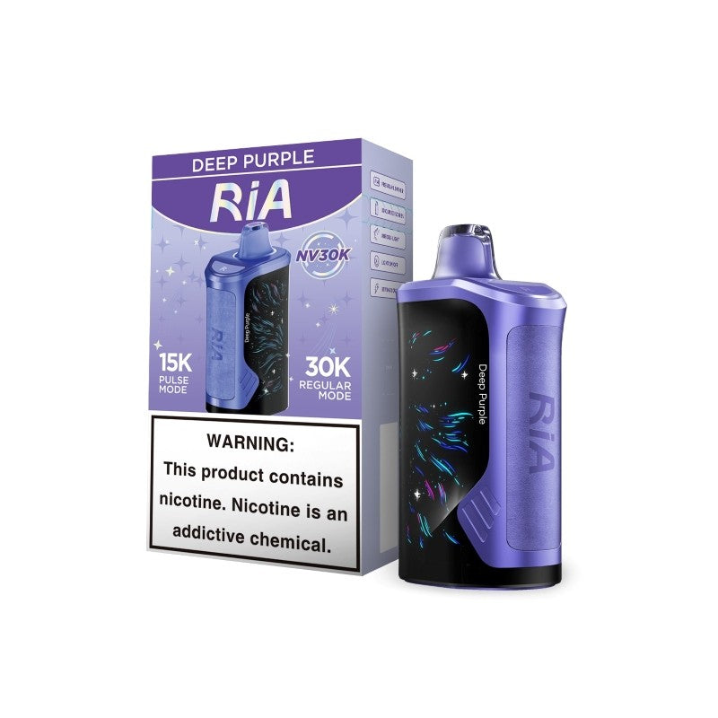 Deep Purple RIA NV30K — buy authentic EB Vape 30K puff disposable vape at Online Vape Shop USA