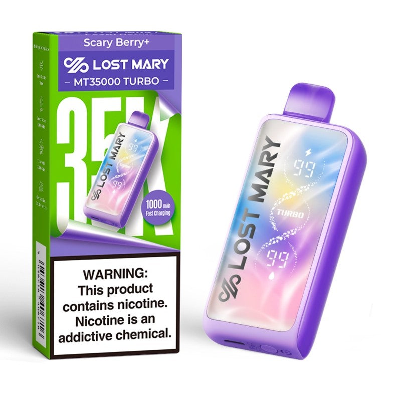 Scary Berry+ Lost Mary MT35000 Turbo Vape — buy authentic Lost Mary 35K puff disposable vape at Online Vape Shop USA