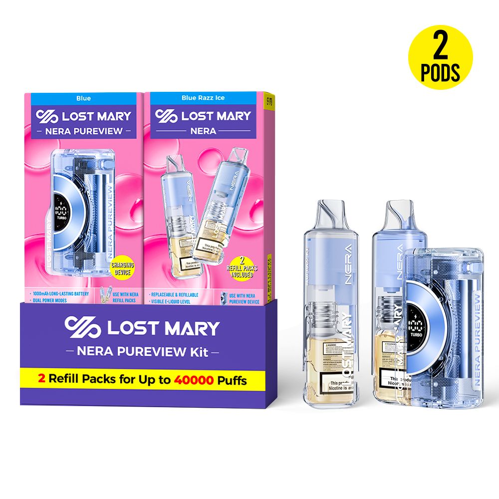 Lost Mary NERA Pureview 40K Kit — buy authentic Lost Mary 40K puff disposable vape at Online Vape Shop USA