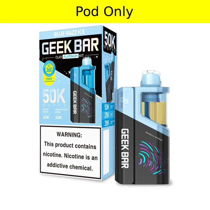 Geek Bar Clio Platinum 50K Disposable Pod — buy authentic Geek Bar 50K puff disposable vape at Online Vape Shop USA