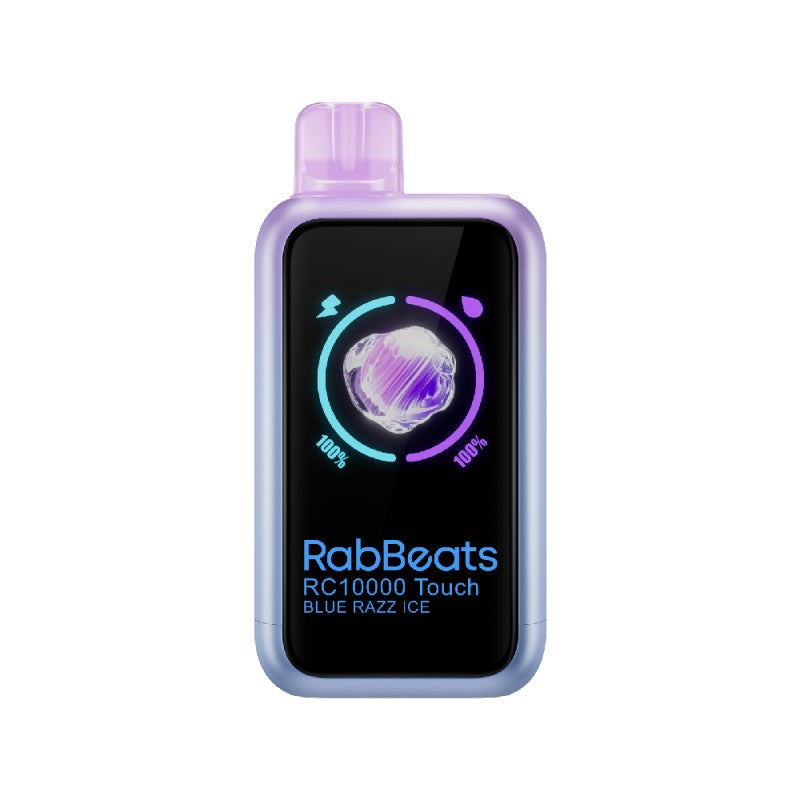 Blue Razz Ice RABBEATS RC10000 Touch Screen Vape — buy authentic RABBEATS 10K puff disposable vape at Online Vape Shop USA