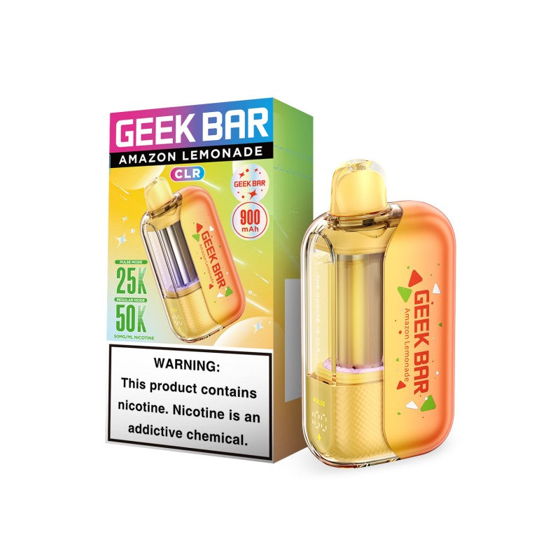 Amazon Lemonade Geek Bar CLR 50K Vape — buy authentic Geek Bar 50K puff disposable vape at Online Vape Shop USA