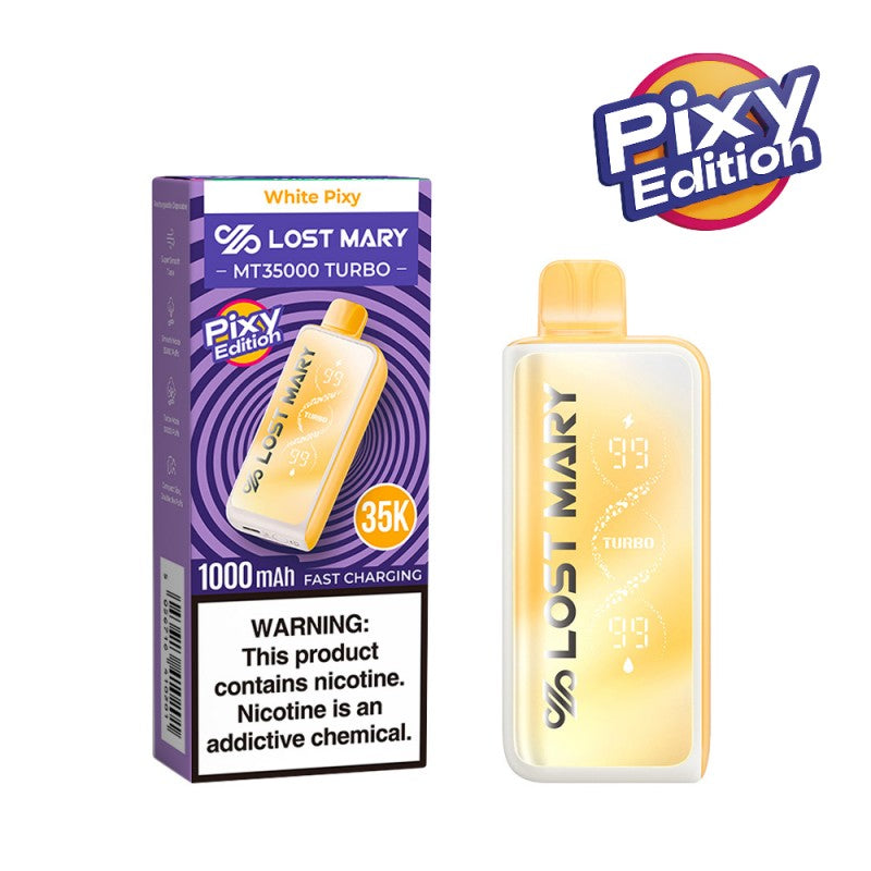 White Pixy Lost Mary MT35000 — buy authentic Lost Mary 35K puff disposable vape at Online Vape Shop USA