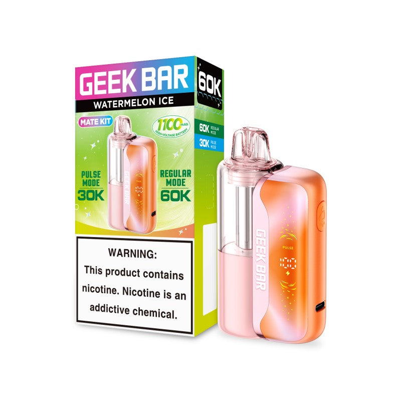 Watermelon Ice Geek Bar Mate 60K Vape Kit — buy authentic Geek Bar 60K puff disposable vape at Online Vape Shop USA