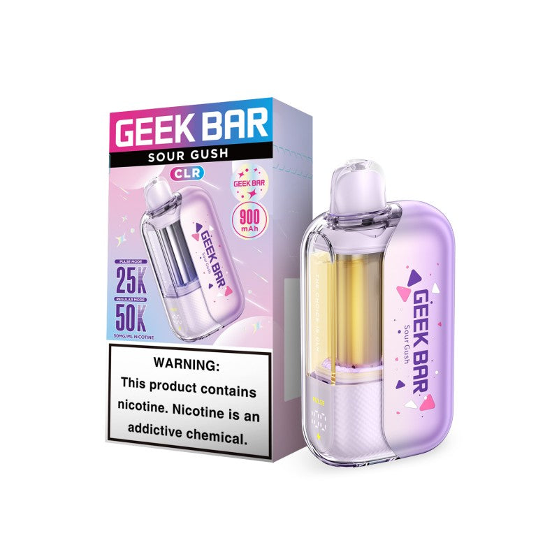 Sour Gush Geek Bar CLR 50K Vape — buy authentic Geek Bar 50K puff disposable vape at Online Vape Shop USA