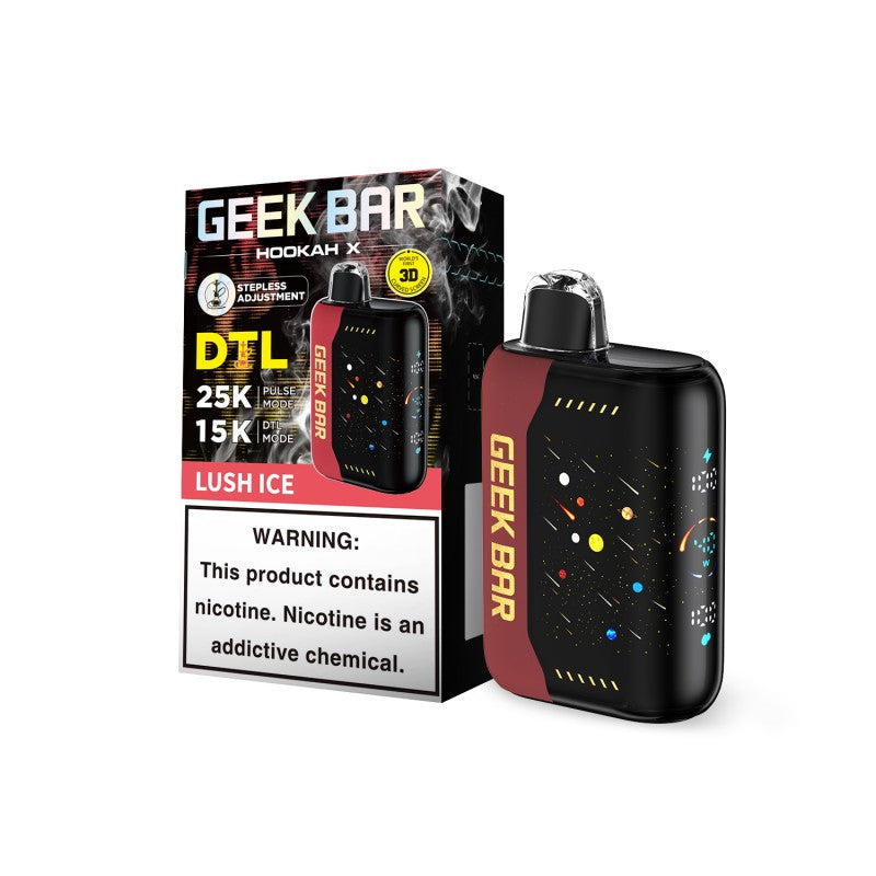 Lush Ice Geek Bar Hookah X 25K — buy authentic Geek Bar 25K puff disposable vape at Online Vape Shop USA