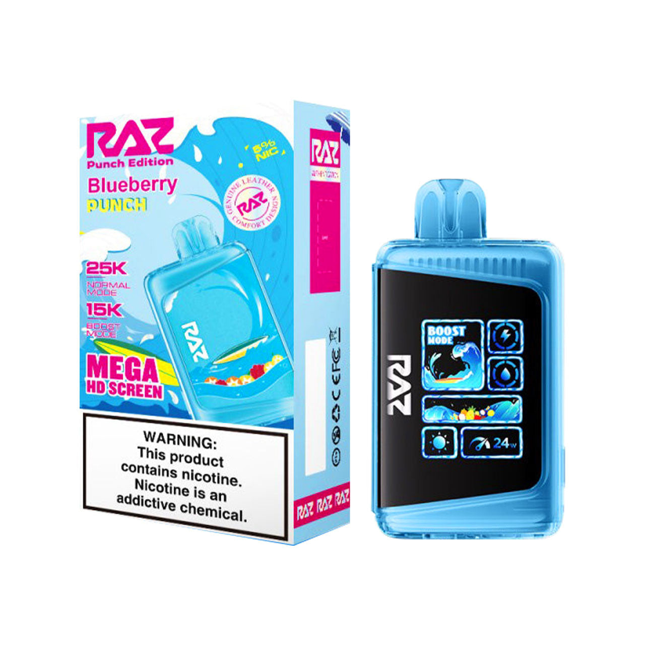 Blueberry Punch RAZ LTX DC25000 Vape — buy authentic Raz 25K puff disposable vape at Online Vape Shop USA