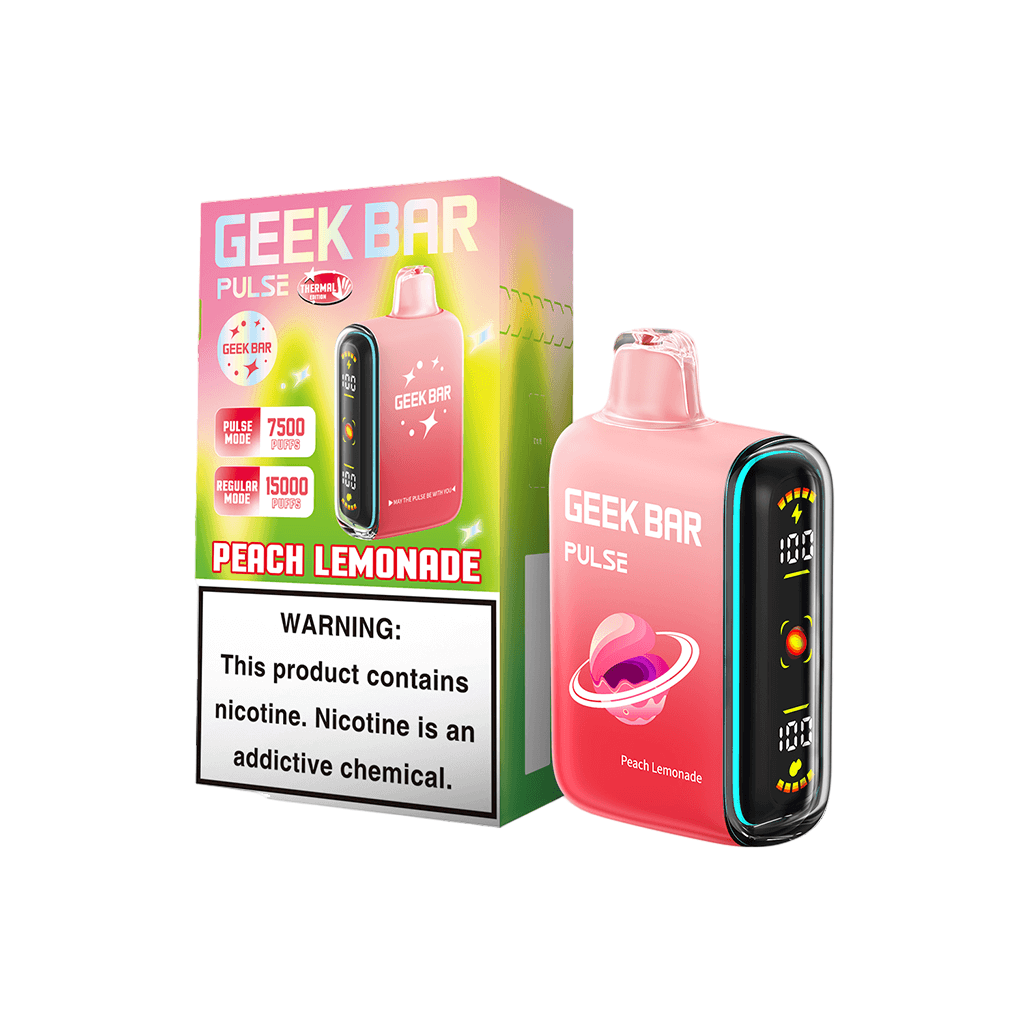 Peach Lemonade Geek Bar Pulse 15000 — buy authentic Geek Bar 15K puff disposable vape at Online Vape Shop USA