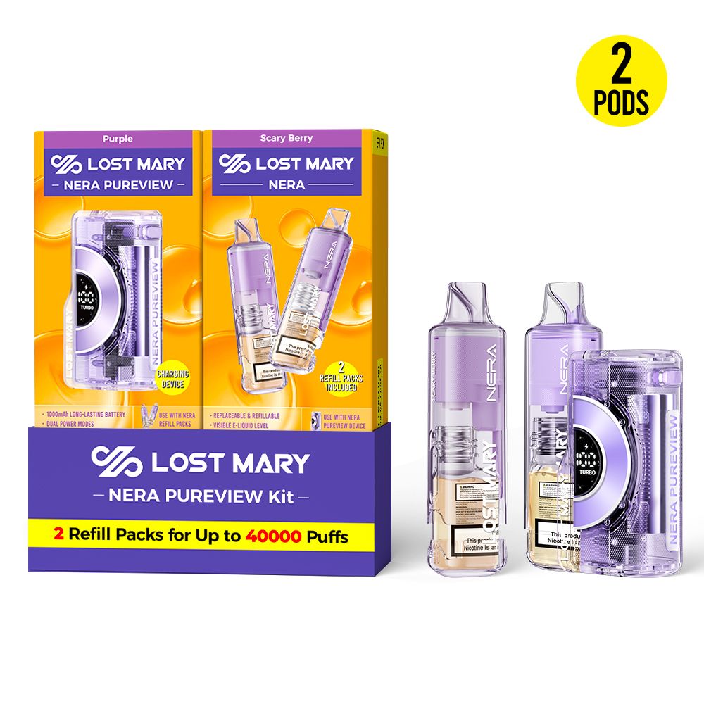 Scary Berry Lost Mary NERA Pureview 40K Kit — buy authentic Lost Mary 40K puff disposable vape at Online Vape Shop USA
