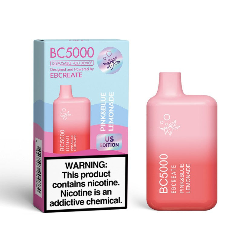 EB Vape BC5000 Pink & Blue Lemonade — buy authentic EB Vape 5K puff disposable vape at Online Vape Shop USA