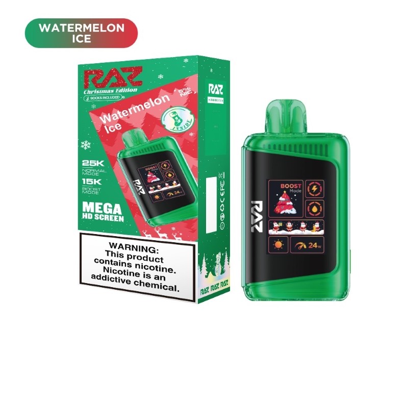 RAZ LTX 25000 Christmas Edition Vape — buy authentic Raz 25K puff disposable vape at Online Vape Shop USA