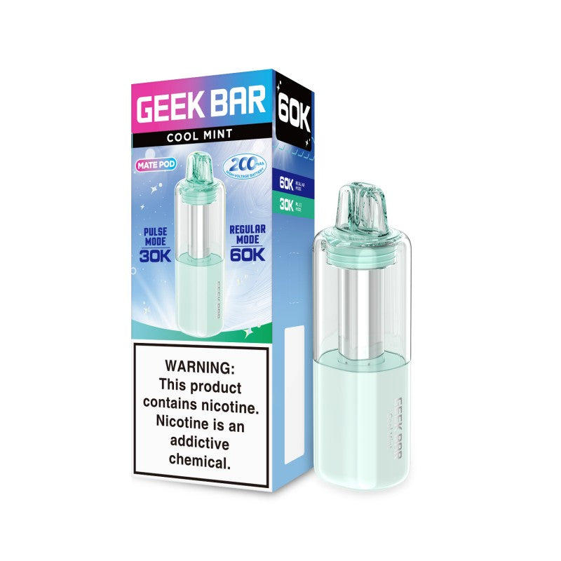 Cool Mint Geek Bar Mate 60K Disposable Pod — buy authentic Geek Bar 60K puff disposable vape at Online Vape Shop USA