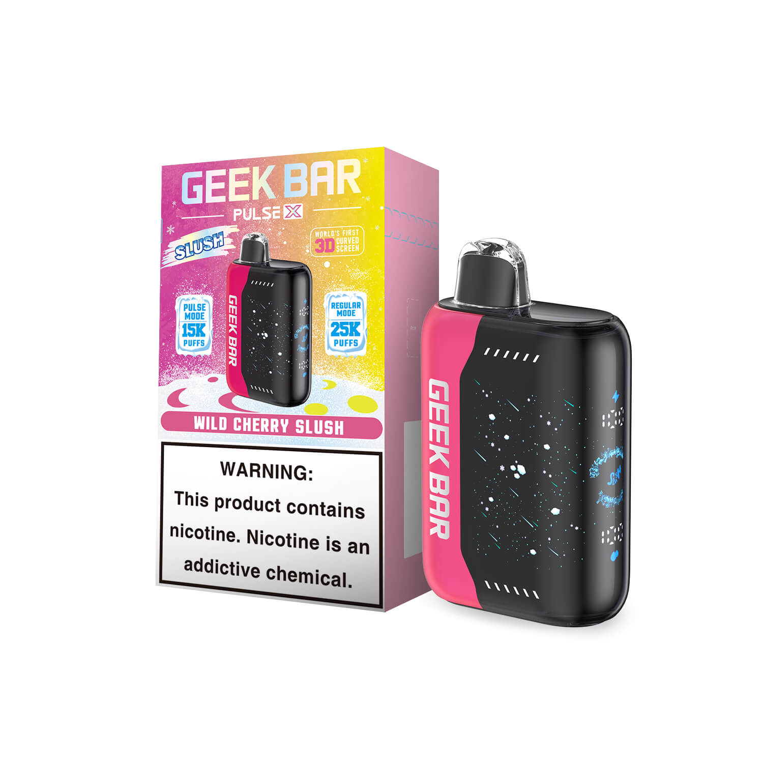 Wild Cherry Slush Geek Bar Pulse X 25K Vape — buy authentic Geek Bar 25K puff disposable vape at Online Vape Shop USA