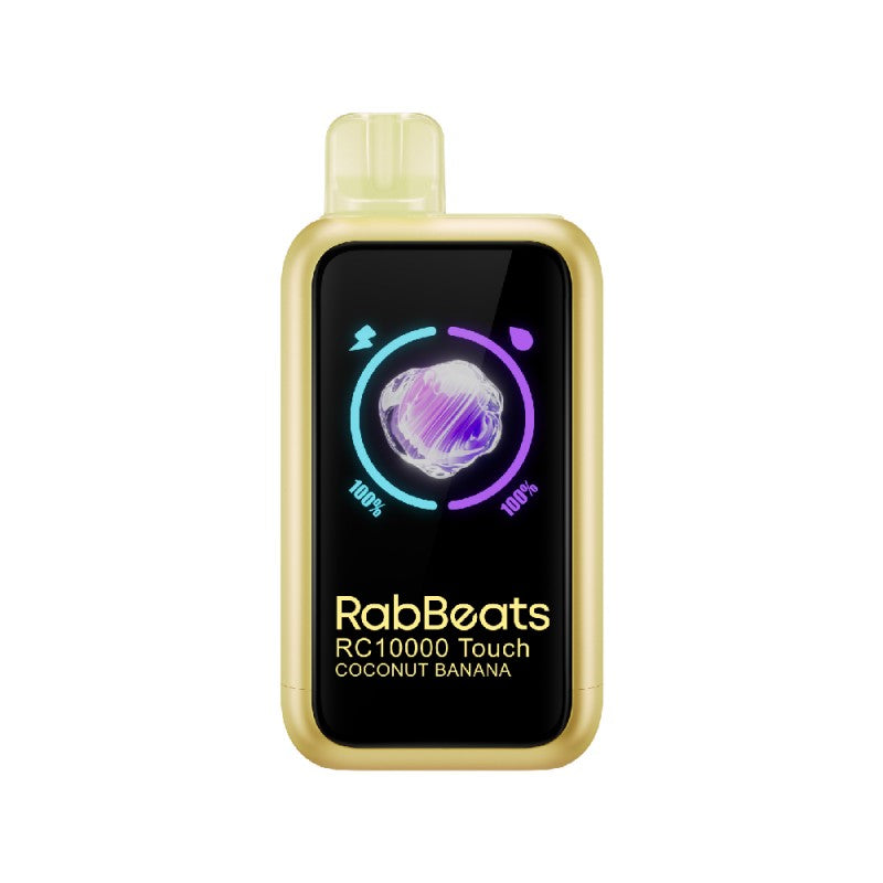 Coconut Banana RABBEATS RC10000 Touch Screen Vape — buy authentic RABBEATS 10K puff disposable vape at Online Vape Shop USA