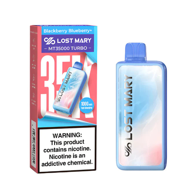Blackberry Blueberry+ Lost Mary MT35000 Turbo Vape — buy authentic Lost Mary 35K puff disposable vape at Online Vape Shop USA