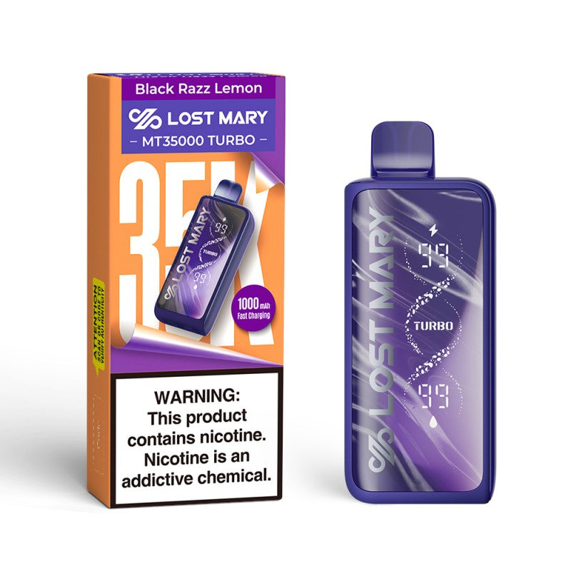 Black Razz Lemon Lost Mary MT35000 Turbo Vape — buy authentic Lost Mary 35K puff disposable vape at Online Vape Shop USA