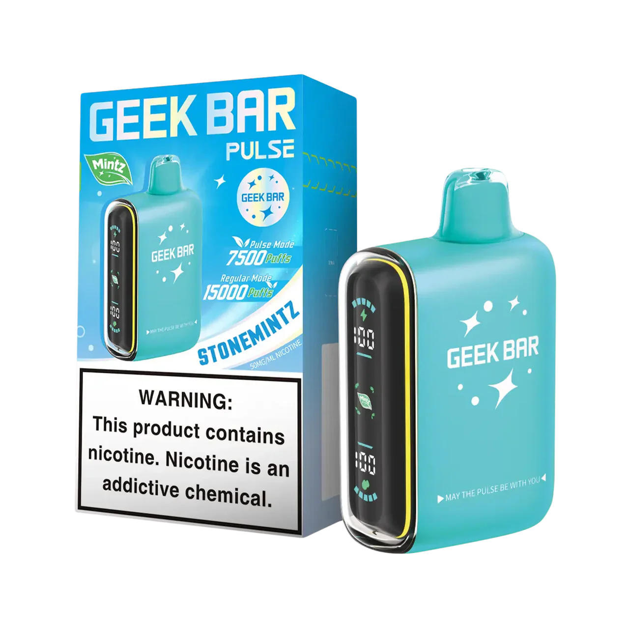 Stone Mintz Geek Bar Pulse 15000 — buy authentic Geek Bar 15K puff disposable vape at Online Vape Shop USA