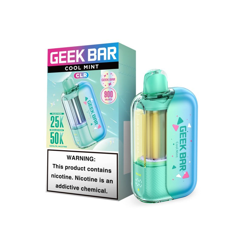 Cool Mint Geek Bar CLR 50K Vape — buy authentic Geek Bar 50K puff disposable vape at Online Vape Shop USA