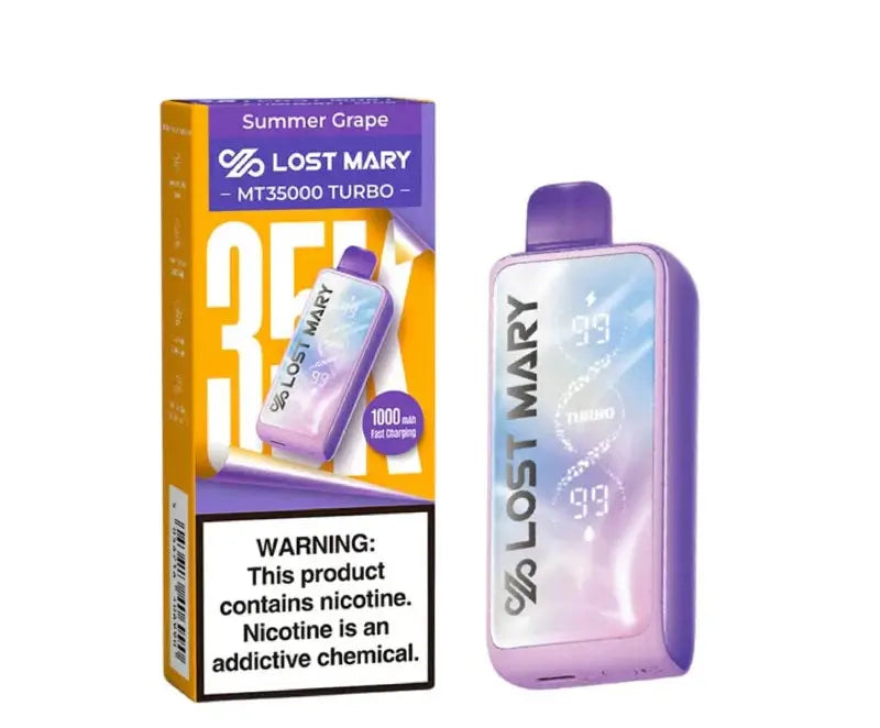 Summer Grape Lost Mary MT35000 Turbo Vape — buy authentic Lost Mary 35K puff disposable vape at Online Vape Shop USA