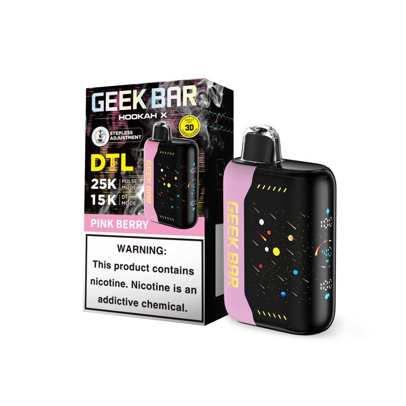 Pink Berry Geek Bar Hookah X 25K — buy authentic Geek Bar 25K puff disposable vape at Online Vape Shop USA