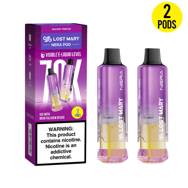 Rocket Freeze Lost Mary Nera Fullview 70K Pod — buy authentic Lost Mary 70K puff disposable vape at Online Vape Shop USA