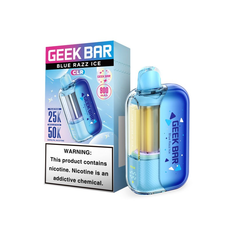 Blue Razz Ice Geek Bar CLR 50K Vape — buy authentic Geek Bar 50K puff disposable vape at Online Vape Shop USA