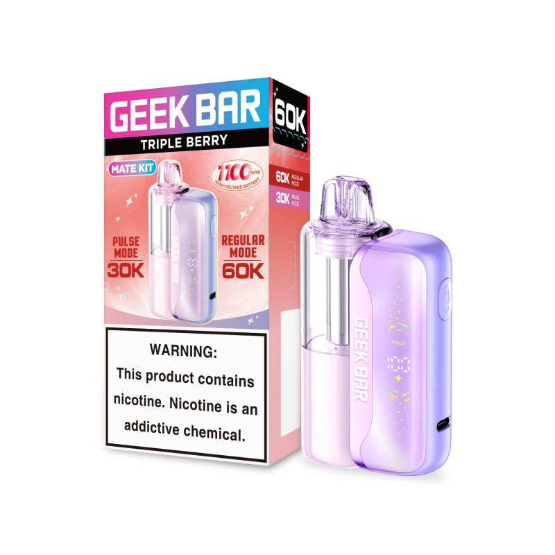 Triple Berry Geek Bar Mate 60K Vape Kit — buy authentic Geek Bar 60K puff disposable vape at Online Vape Shop USA