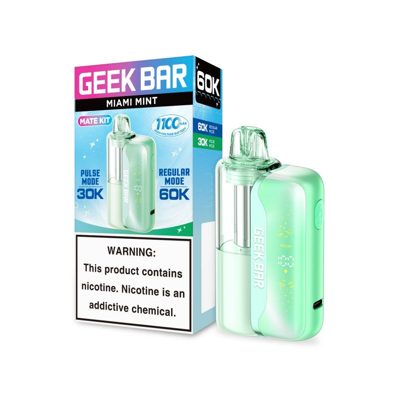 Miami Mint Geek Bar Mate 60K Vape Kit — buy authentic Geek Bar 60K puff disposable vape at Online Vape Shop USA