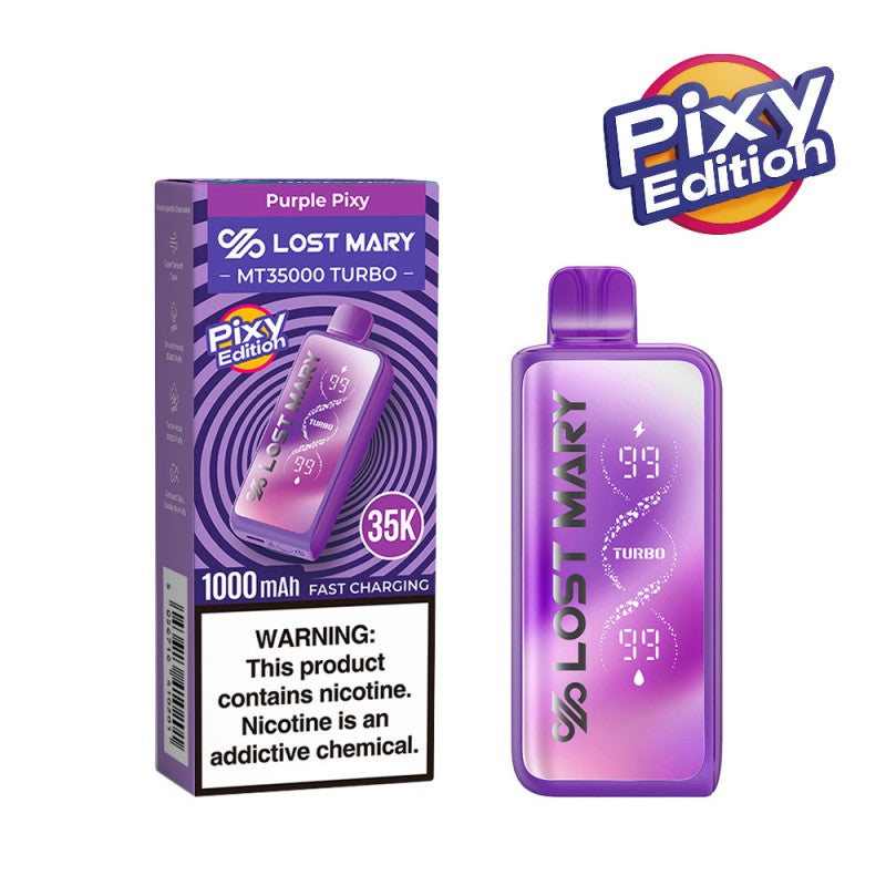 Purple Pixy Lost Mary MT35000 — buy authentic Lost Mary 35K puff disposable vape at Online Vape Shop USA