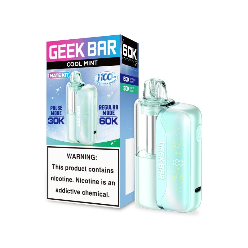 Cool Mint Geek Bar Mate 60K Vape Kit — buy authentic Geek Bar 60K puff disposable vape at Online Vape Shop USA
