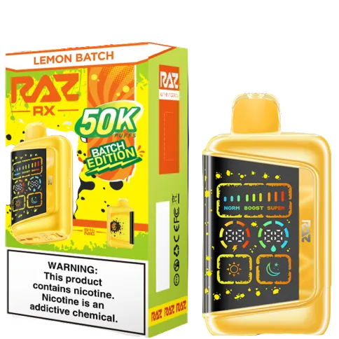 RAZ RX50K Lemon Batch Edition — buy authentic Raz 50K puff disposable vape at Online Vape Shop USA