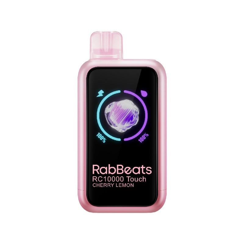 Cherry Lemon RABBEATS RC10000 Touch Screen Vape — buy authentic RABBEATS 10K puff disposable vape at Online Vape Shop USA