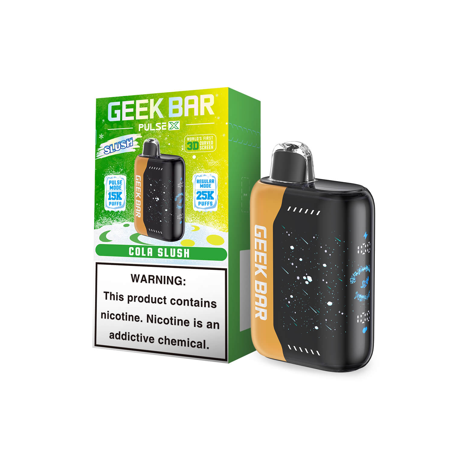 Cola Slush Geek Bar Pulse X 25K Vape — buy authentic Geek Bar 25K puff disposable vape at Online Vape Shop USA