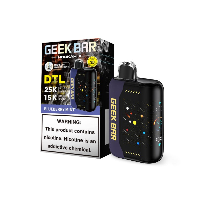 Blueberry Mint Geek Bar Hookah X 25K — buy authentic Geek Bar 25K puff disposable vape at Online Vape Shop USA