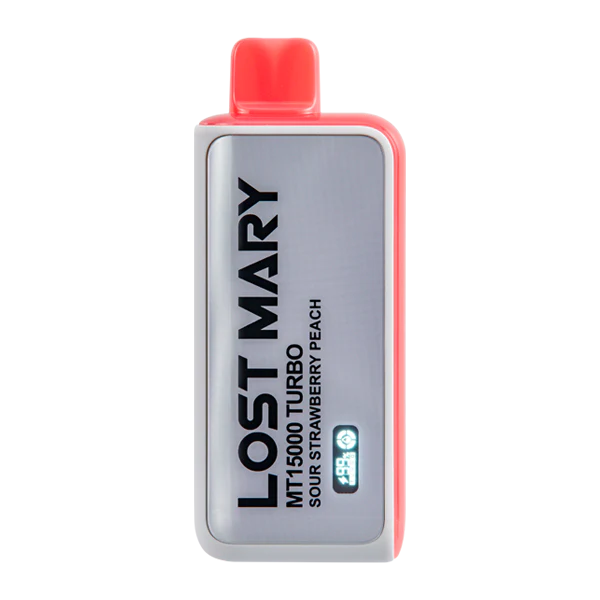 Sour Strawberry Peach Lost Mary MT15000 Turbo Vape — buy authentic Lost Mary 15K puff disposable vape at Online Vape Shop USA