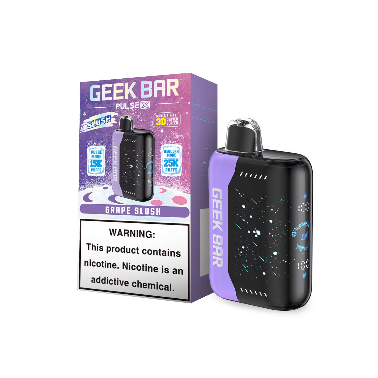Grape Slush Geek Bar Pulse X 25K Vape — buy authentic Geek Bar 25K puff disposable vape at Online Vape Shop USA