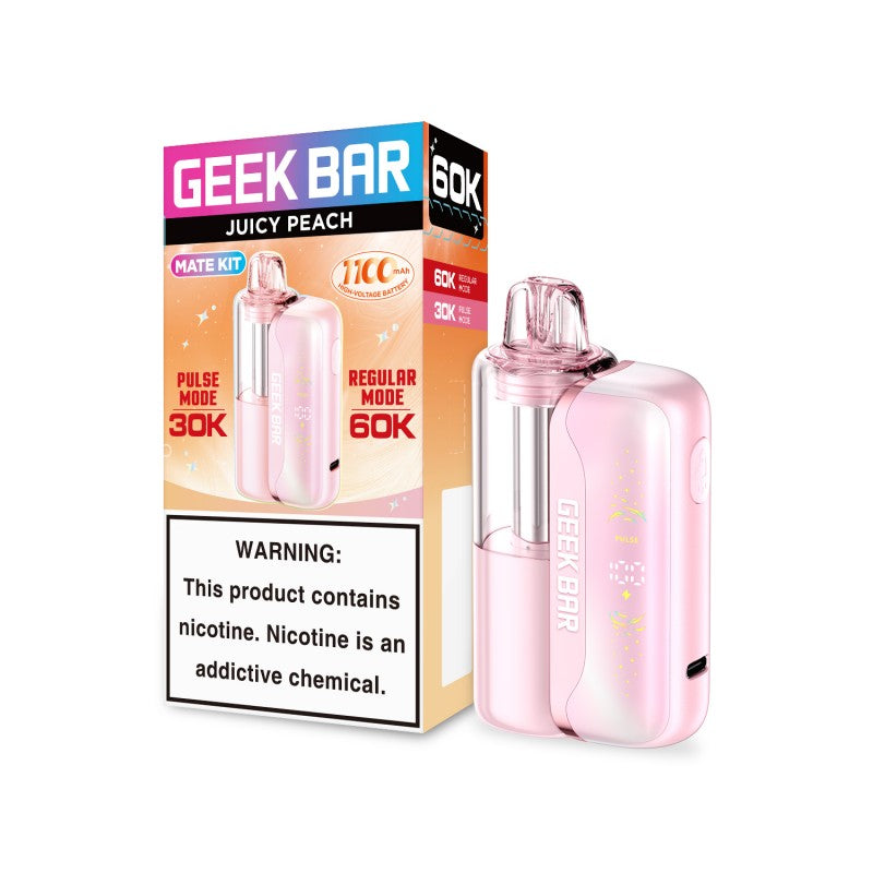 Juicy Peach Geek Bar Mate 60K Vape Kit — buy authentic Geek Bar 60K puff disposable vape at Online Vape Shop USA