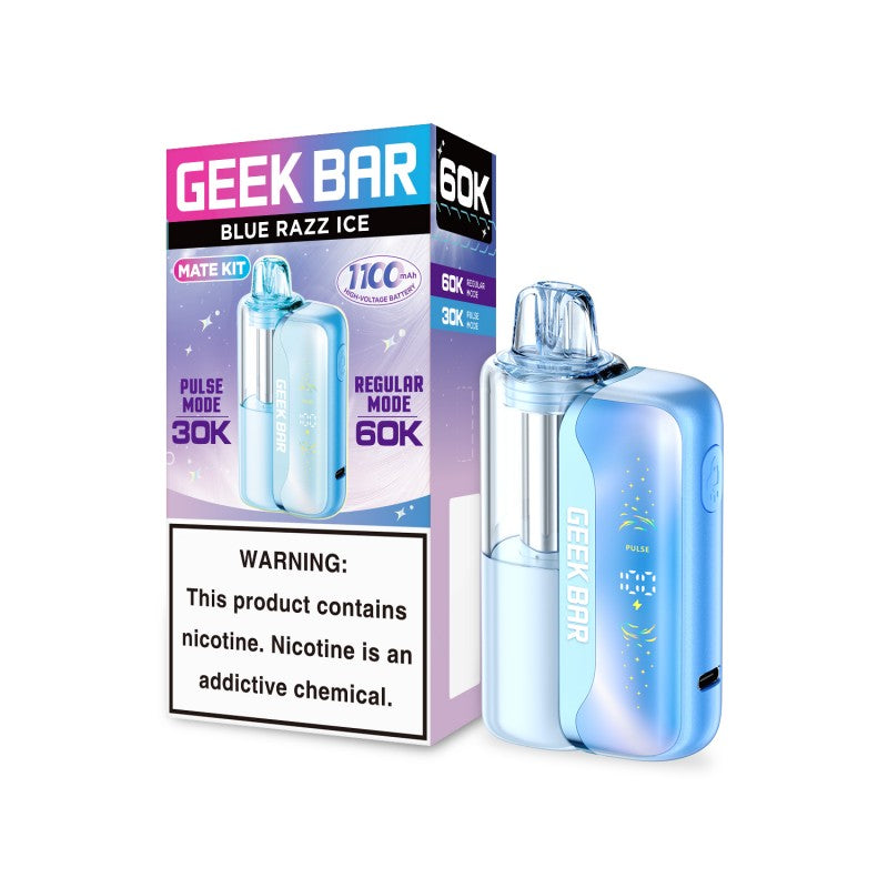 Blue Razz Ice Geek Bar Mate 60K Vape Kit — buy authentic Geek Bar 60K puff disposable vape at Online Vape Shop USA