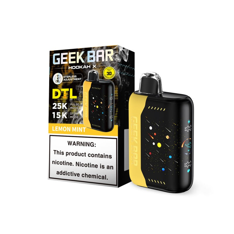 Lemon Mint Geek Bar Hookah X 25K — buy authentic Geek Bar 25K puff disposable vape at Online Vape Shop USA