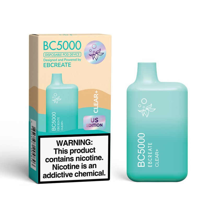 EB Vape BC5000 Clear+ — buy authentic EB Vape 5K puff disposable vape at Online Vape Shop USA