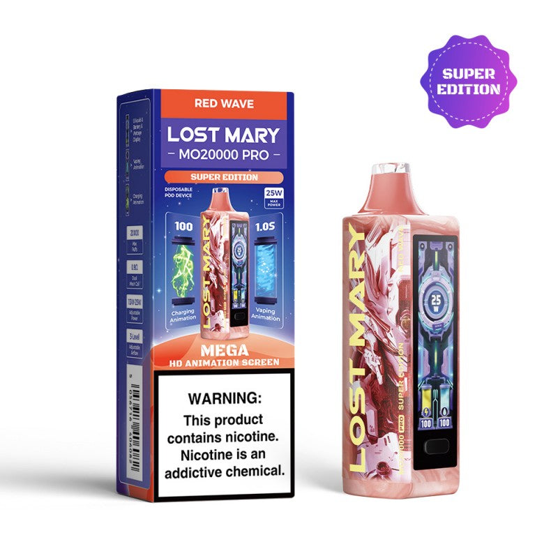 Red Wave Lost Mary MO20000 Vape — buy authentic Lost Mary 20K puff disposable vape at Online Vape Shop USA