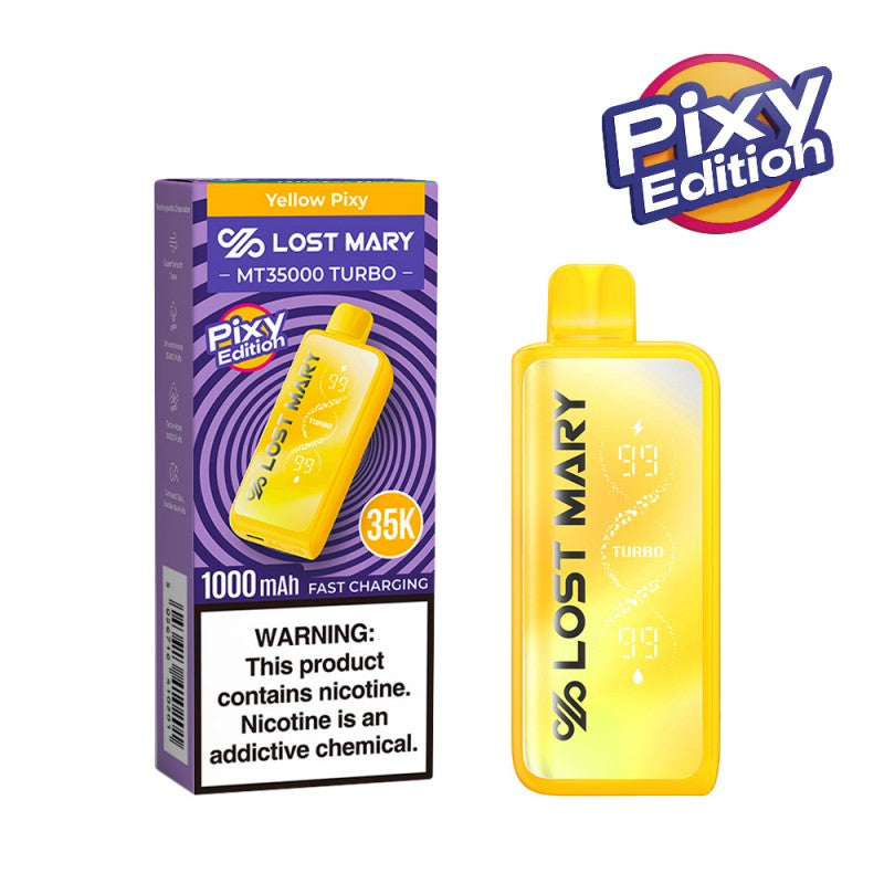 Yellow Pixy Lost Mary MT35000 — buy authentic Lost Mary 35K puff disposable vape at Online Vape Shop USA