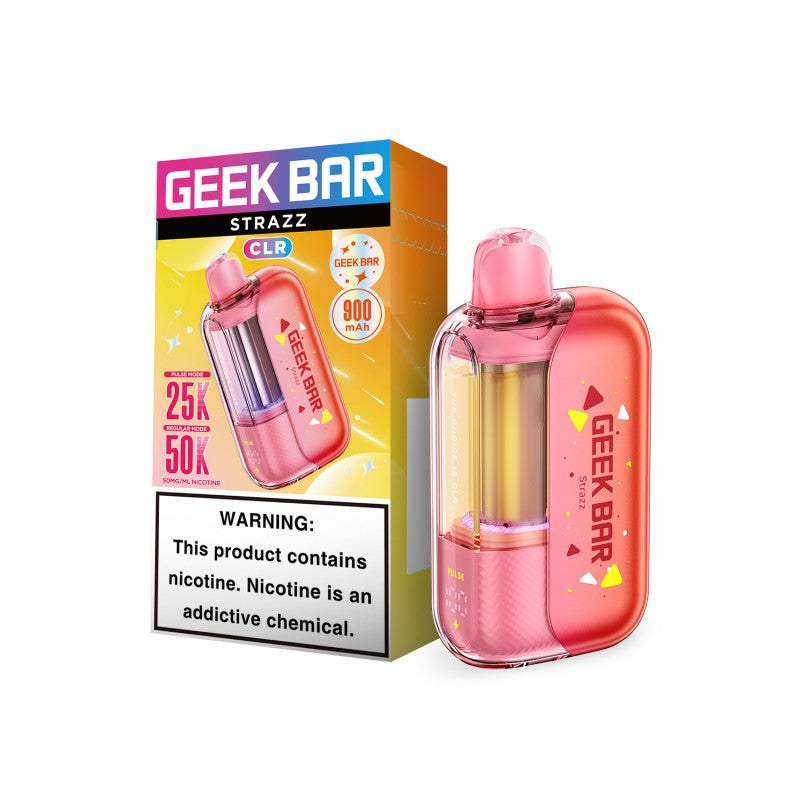Strazz Geek Bar CLR 50K Vape — buy authentic Geek Bar 50K puff disposable vape at Online Vape Shop USA