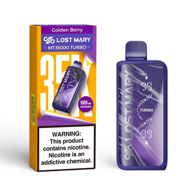 Golden Berry Lost Mary MT35000 Turbo Vape — buy authentic Lost Mary 35K puff disposable vape at Online Vape Shop USA