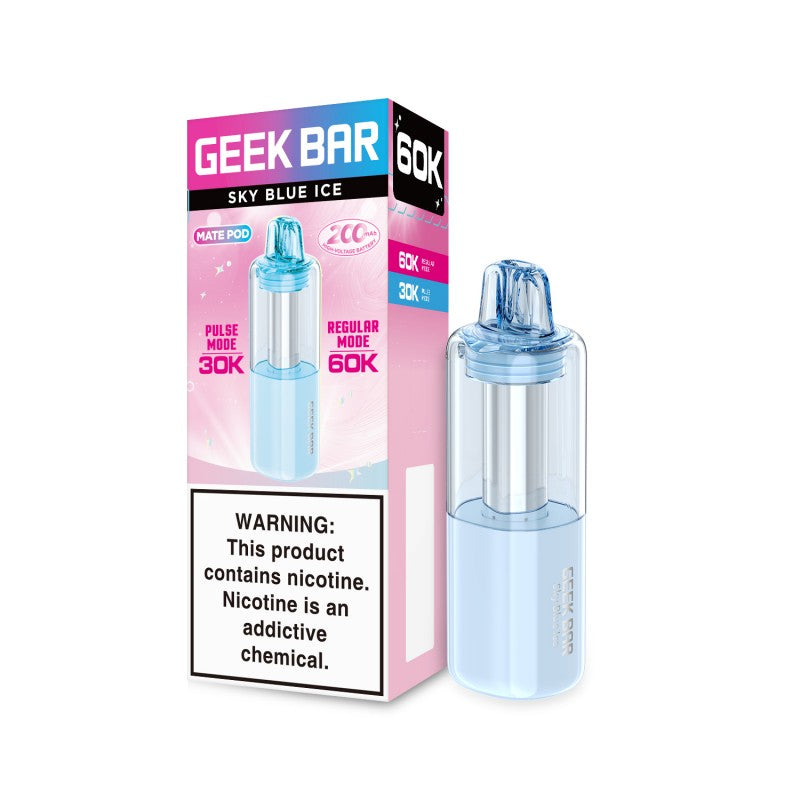 Sky Blue Ice Geek Bar Mate 60K Disposable Pod — buy authentic Geek Bar 60K puff disposable vape at Online Vape Shop USA
