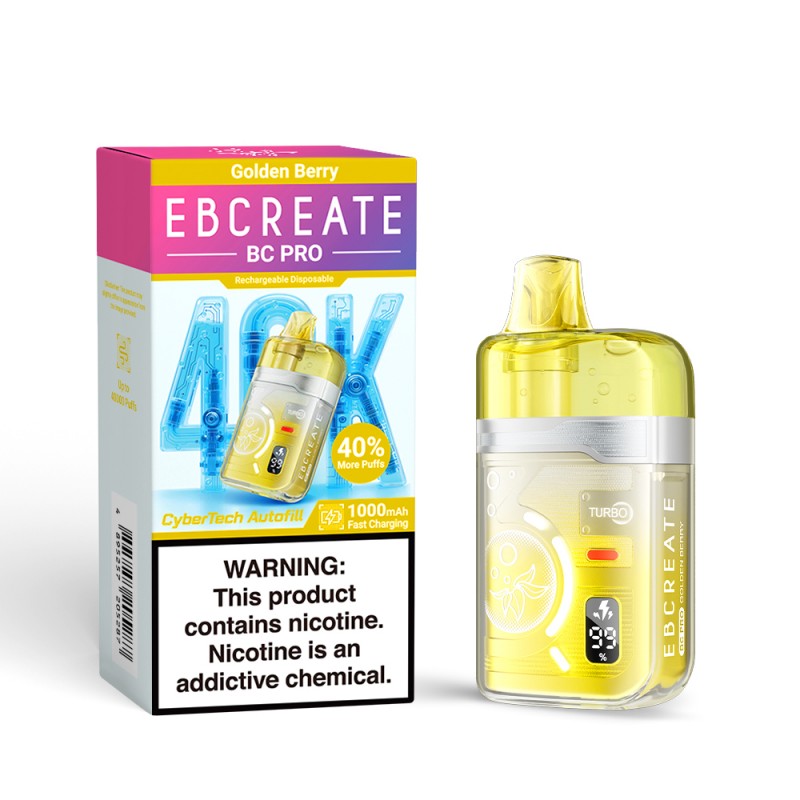 EB Vape BC PRO 40K Golden Berry — buy authentic EB Vape 40K puff disposable vape at Online Vape Shop USA